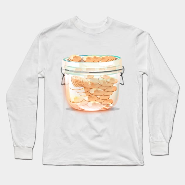 Jar of Coins Long Sleeve T-Shirt by nickemporium1